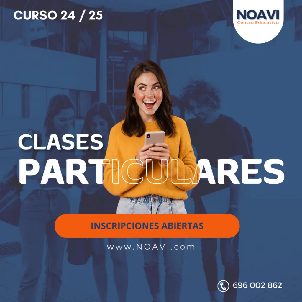 Inscripción del curso 24/25 para clases particulares